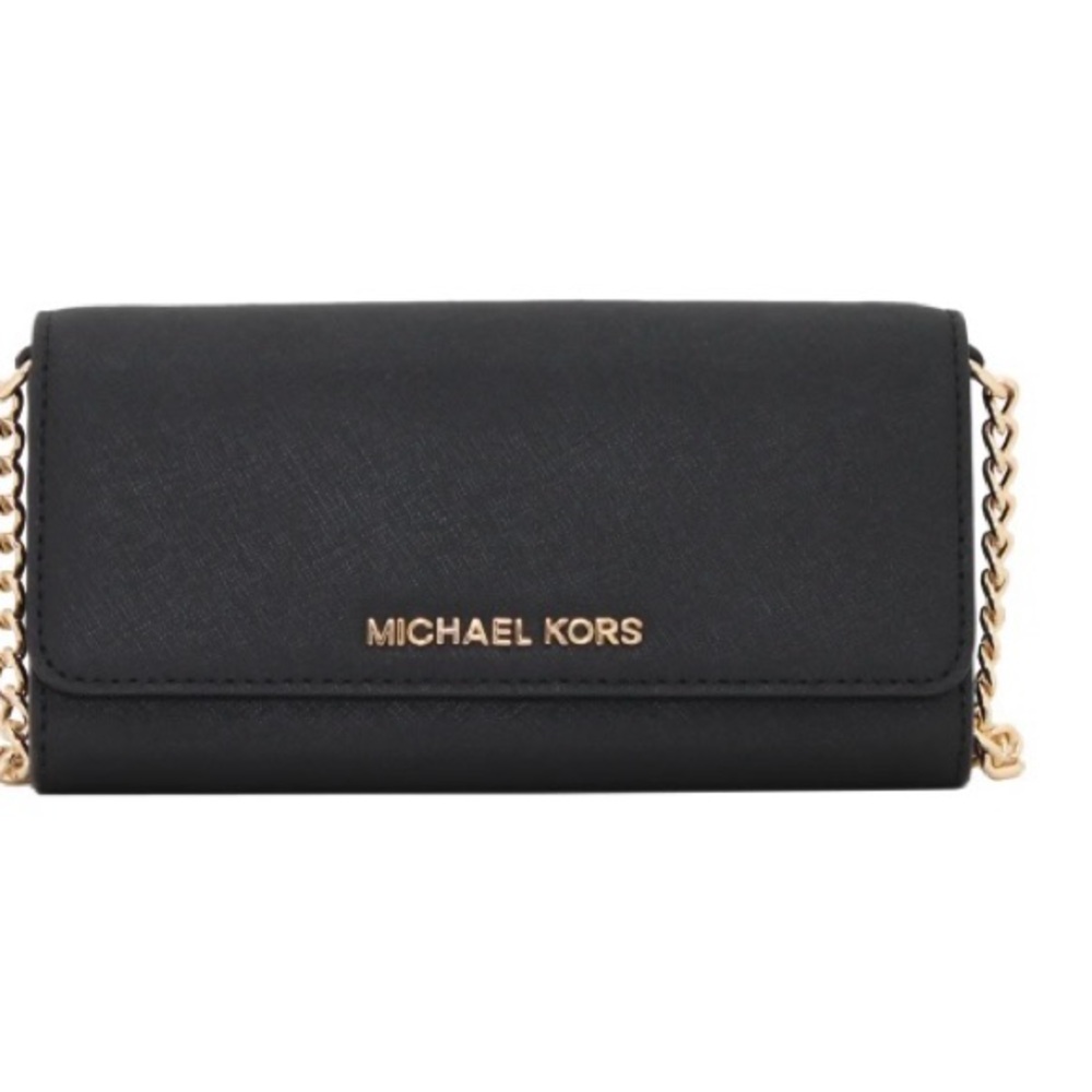 Michael Kors Black and Gold Clutch